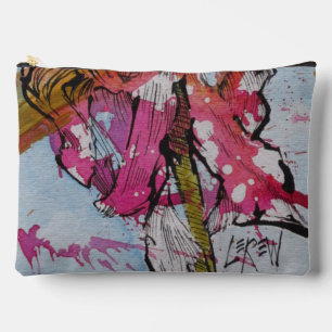 Declining Zinnia 001 / Artist Larry Lerew Accessory Pouch