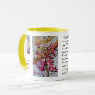 Declining Zinnia 001 / Artist Larry Lerew Mug