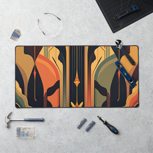 Deco Abstraction Glossy Desk Mat (Workstation)