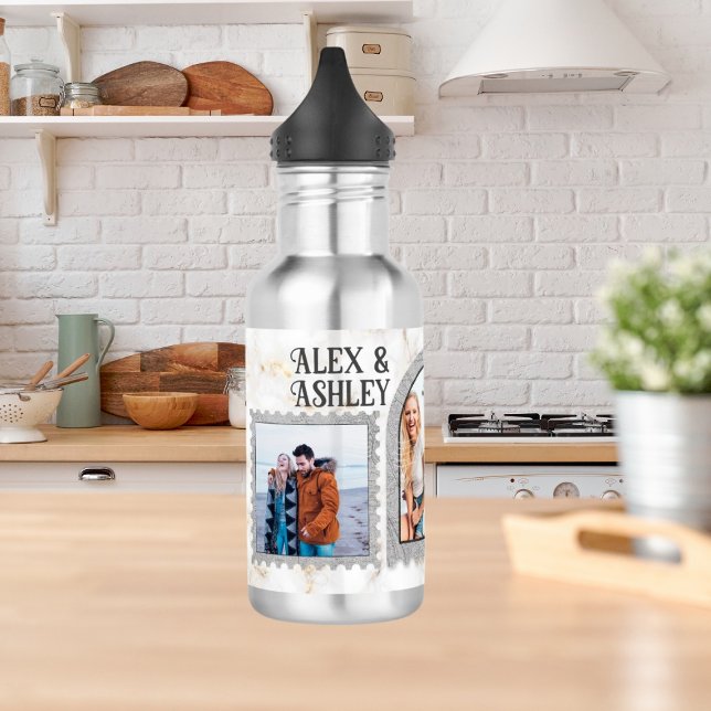 Deco Art Modern Customised Photo Name 532 Ml Water Bottle (Creator Uploaded)