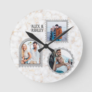 Deco Art Modern Customised Photo Name Round Clock