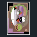 Deco Art Poster<br><div class="desc">Example of classic Art Deco abstract painting. Circles and rectangles. Just plain fun</div>