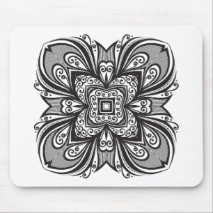 Deco Black Square Inspired Mouse Mat
