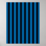 Deco Blue Vertical Stripes Poster<br><div class="desc">Decorative blue on blue graphic stripes decor in horizontal or in vertical fashion are a modern classic graphic design style that always make for a great custom gift for yourself or for someone special on your list, these are sure to make an impression on any festive occasions. Email us using...</div>