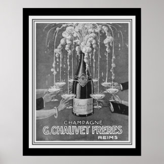 Deco Chauvet Freres Champagne Ad 16 x 20 Poster