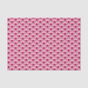 Deco Chinese Scallops, Fuchsia and Light Pink Tissue Paper