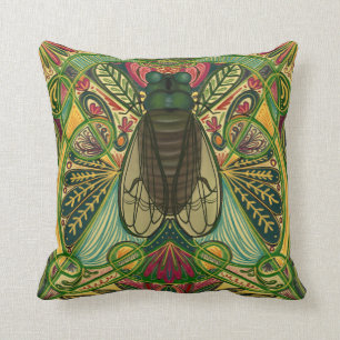 Deco Cicada Cushion