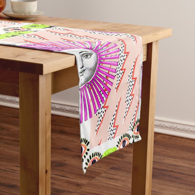 Deco Cubist Geometric Futuristic  Short Table Runner (In Situ)