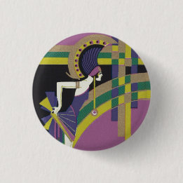 Deco Dancing Girl Badge