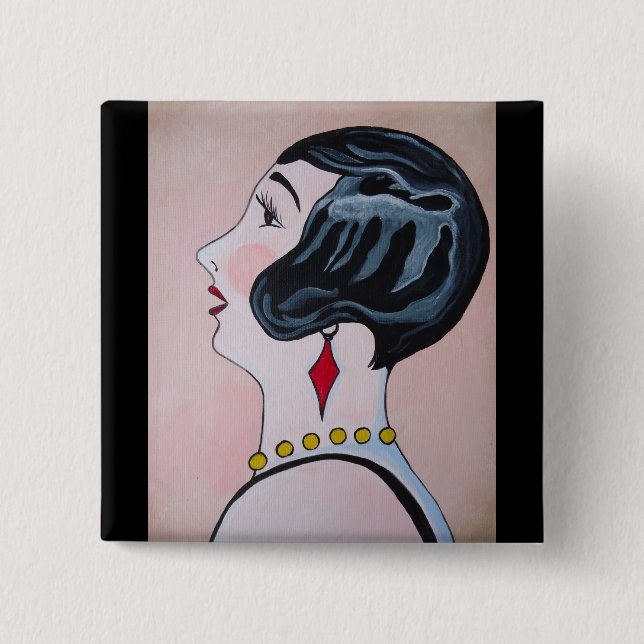 Deco Diva 15 Cm Square Badge (Front)