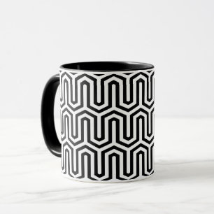 Deco Egyptian motif - black and white Mug