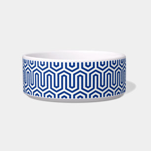 Deco Egyptian motif - cobalt blue and white Bowl