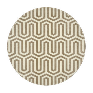 Deco Egyptian motif - taupe and cream Cutting Board