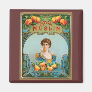 Deco Fabric Label Art Royal Muslin Magnet