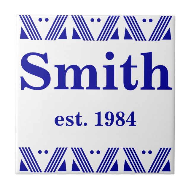 Deco Family name Tile (Front)