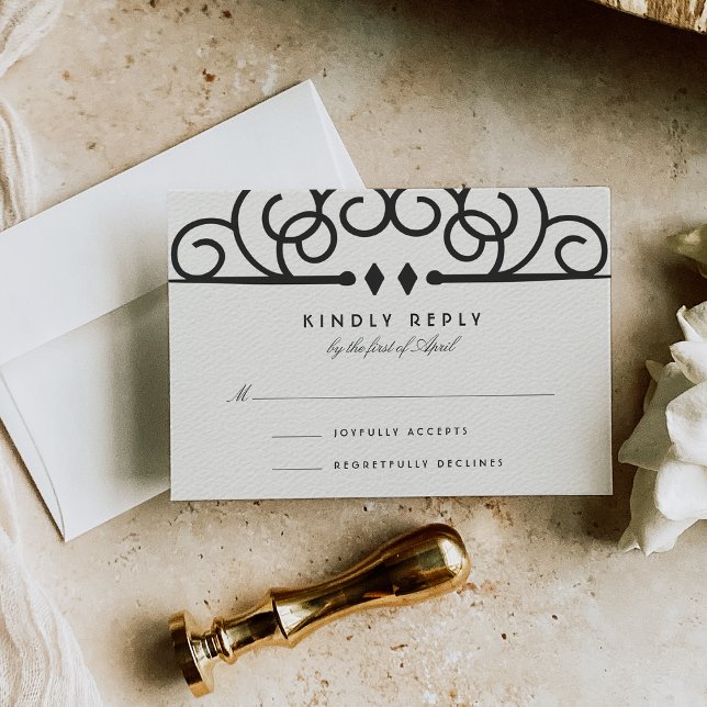 Deco Flourish Wedding RSVP (Creator Uploaded)