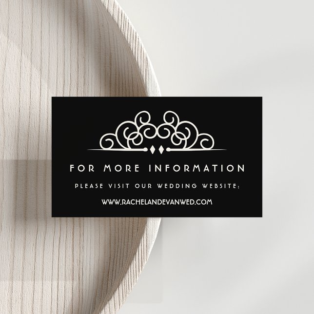 Deco Flourish Wedding Website Enclosure Card (Creator Uploaded)