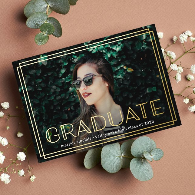 Deco Foil Overlay | Photo Graduation Announcement (Creator Uploaded)