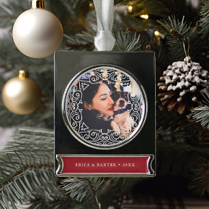 Deco Frame Photo Silver Plated Banner Ornament