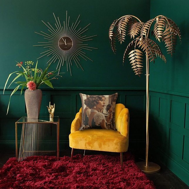 Deco Glamour Reimagined Throw Pillow (Creator Uploaded)