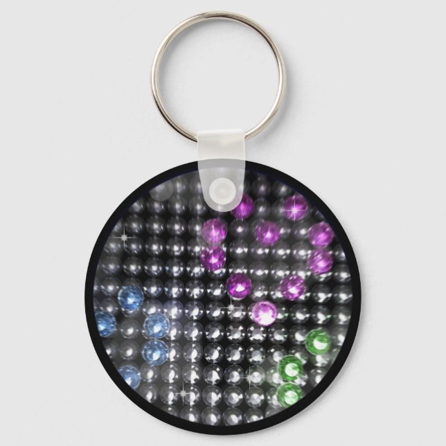 DECO-HEART round Key Ring (Front)