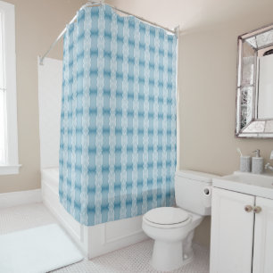 Deco Inspired Blues Shower Curtain
