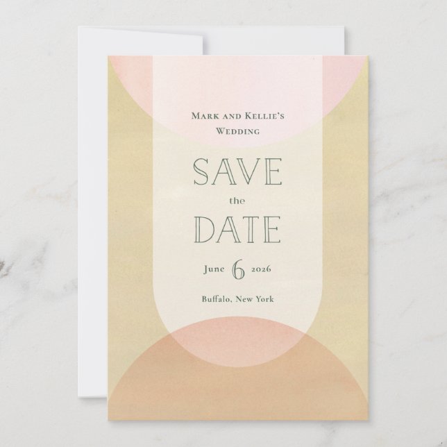 Deco-inspired Save the Date (Front)