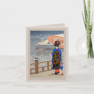 Deco Japanese Christmas greeting card