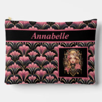 Deco Lady Black and Pink with Flowers 