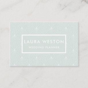 Deco Mint Green Modern Elegant Business Card