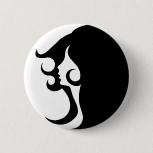 Deco Mod Woman 6 Cm Round Badge