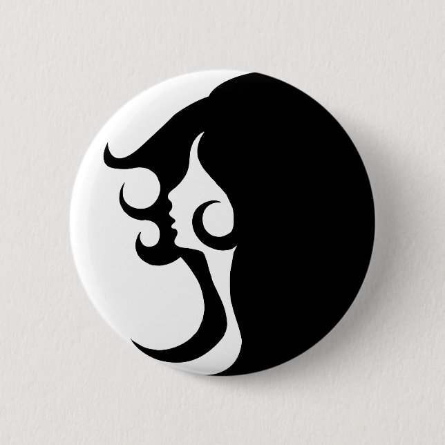 Deco Mod Woman 6 Cm Round Badge (Front)