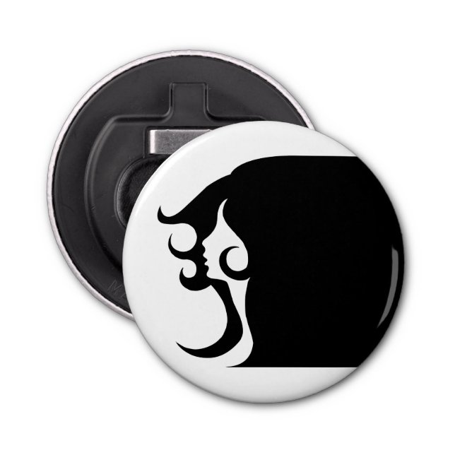 Deco Mod Woman Button Bottle Opener (Front)