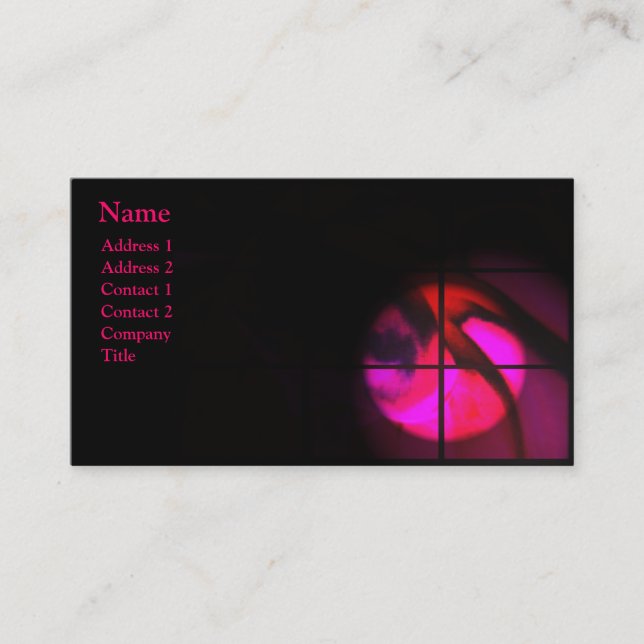 deco moon business card (Front)
