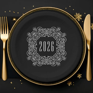 Deco New Year New Year's Eve Party Paper Plate