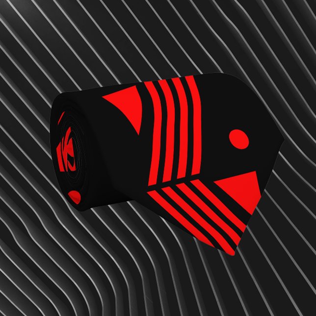 Deco pattern in red & black tie (Creator Uploaded)