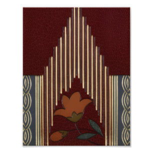 Deco Pattern With Flower And Spire Photo Print