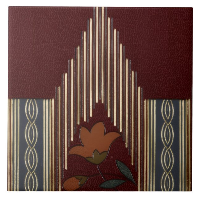 Deco Pattern With Flower And Spire Tile (Front)