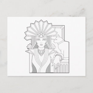 Deco Priestess Postcard