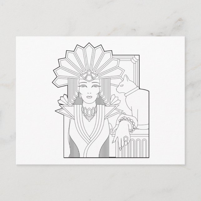 Deco Priestess Postcard (Front)