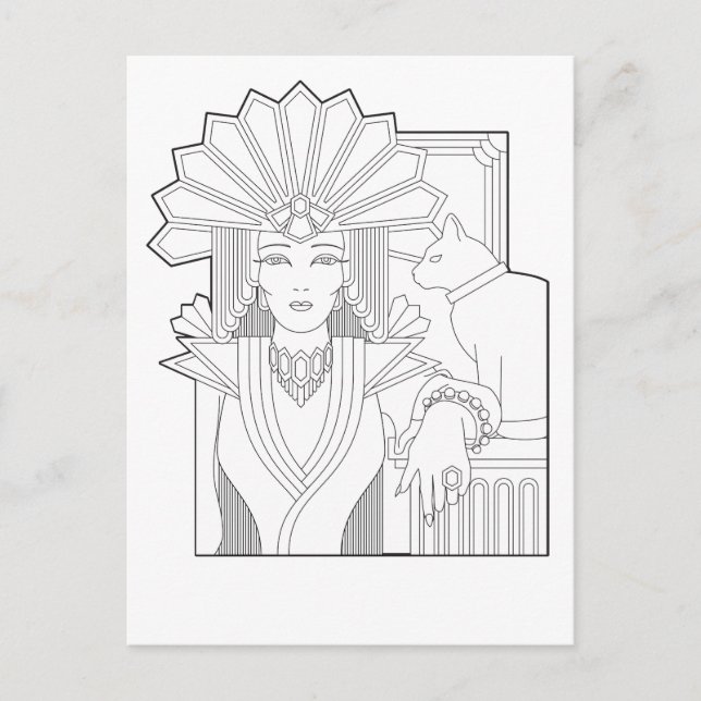 Deco Priestess Postcard (Front)