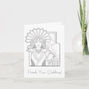 Deco Priestess Thank You Card