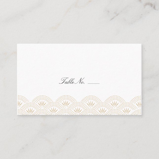 Deco Seigaiha Guest Escort Cards (Front)