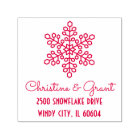 Deco Snowflake Couple Return Address