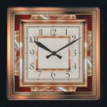 Deco Square Wall Clock<br><div class="desc">Great design. You will love it like others. Be free to use this design for other product or to add your text. Follow me for more. Thank you. Have a nice day.</div>