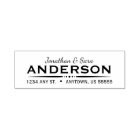 Deco Text Divider with Script Text Return Address