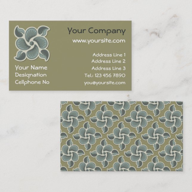 Deco tile 2 business card (Front/Back)