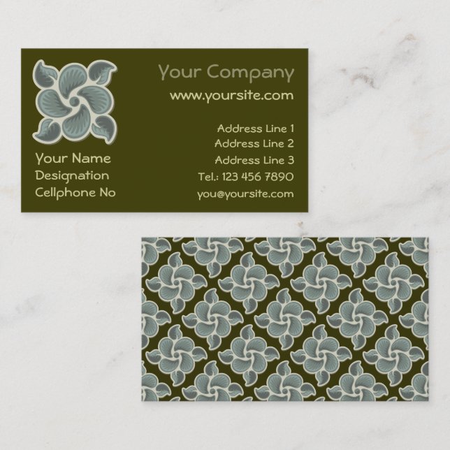 Deco tile 2 business card (Front/Back)