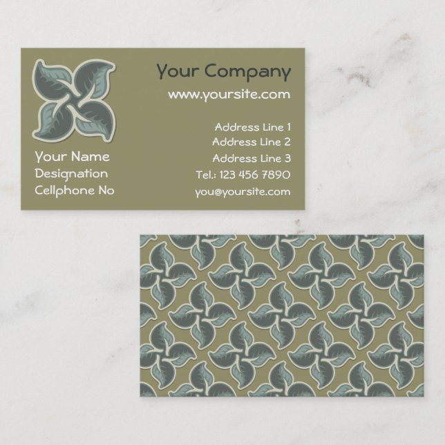 Deco Tile 3 Business Card (Front/Back)