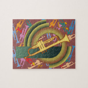 Deco Trumpet Jigsaw Puzzle